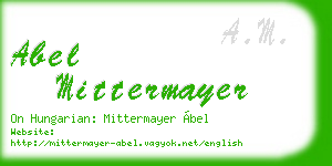 abel mittermayer business card